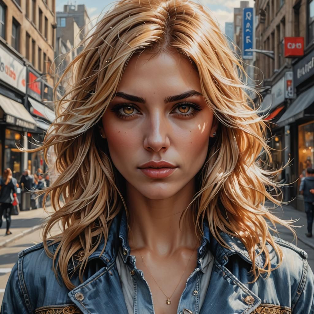 Detailed Portrait of a Young Woman in Fantasy Art Style