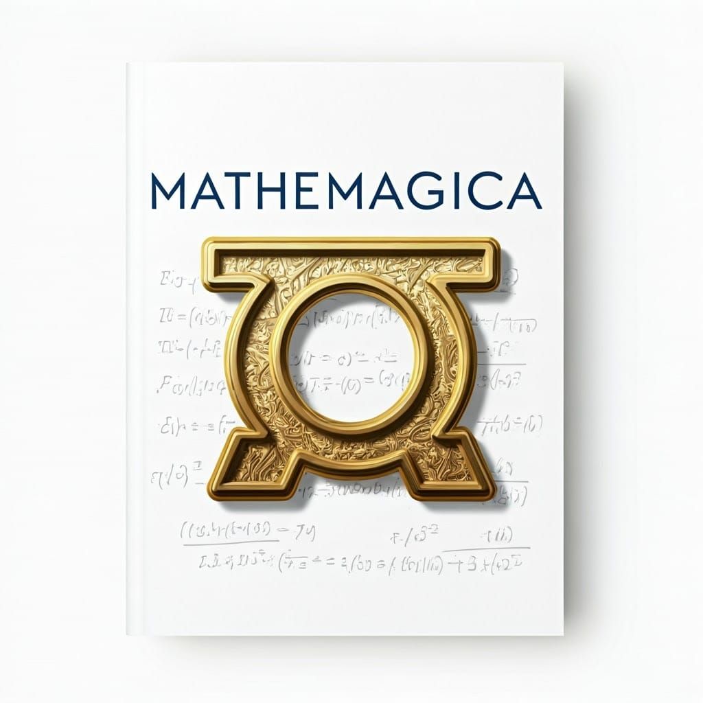 Mathemagica: Golden Sigma Symbol on Book Cover