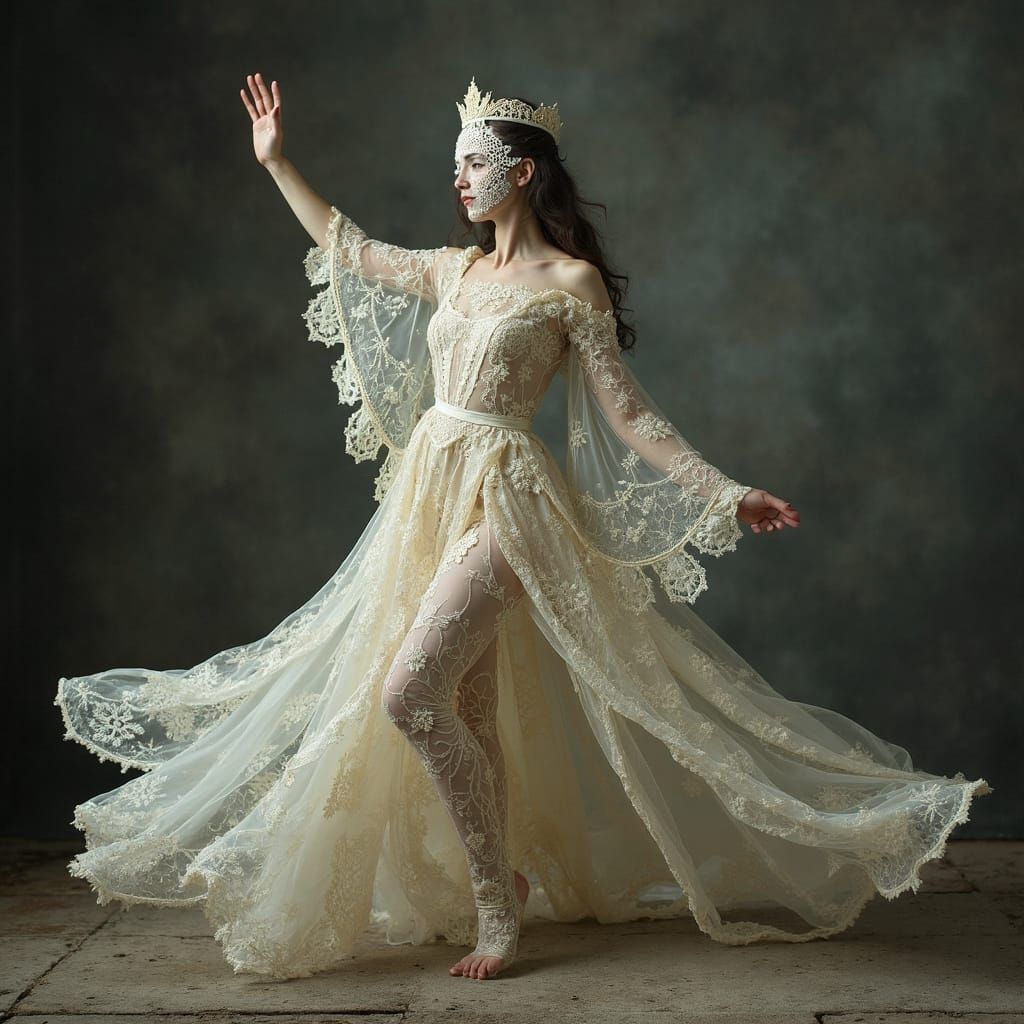 Lace Dancer in Autochrome Style