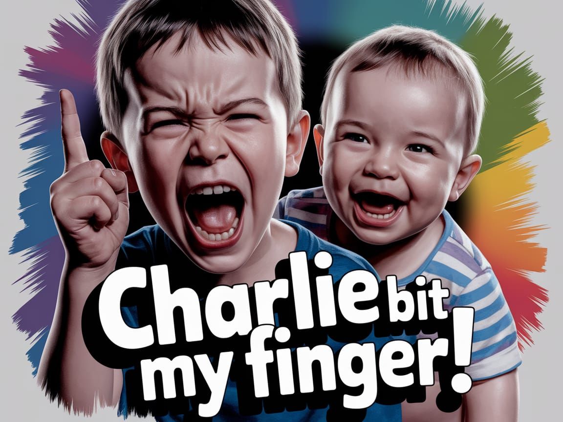 Screaming Boy Captured in Joyful Chaos