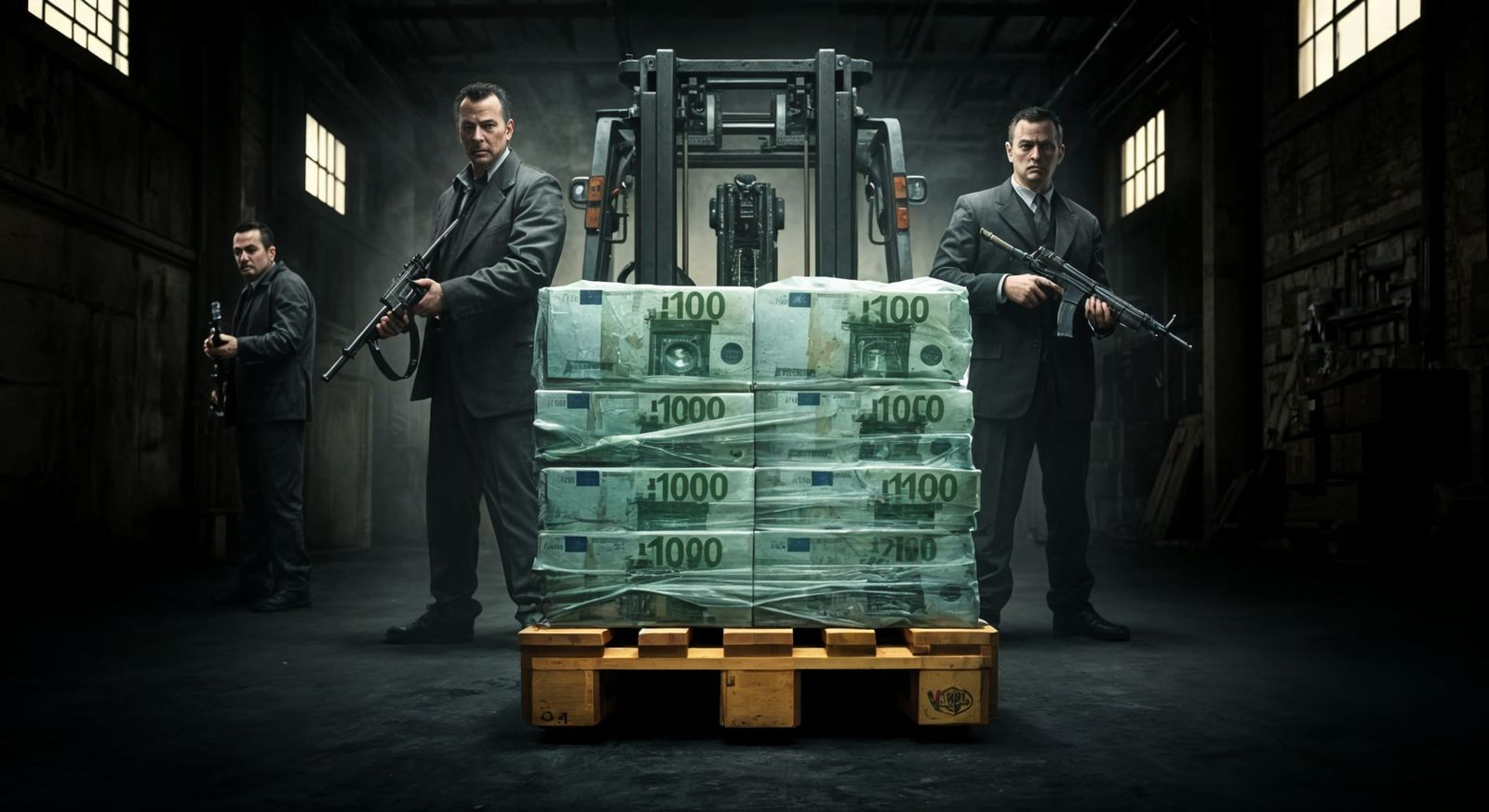Cinematic Masterpiece of Euro Banknotes and Gangsters in an ...