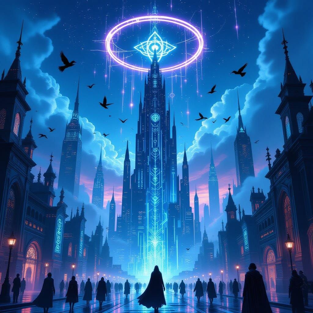 Cyberpunk City Ruled by Corporate Witch