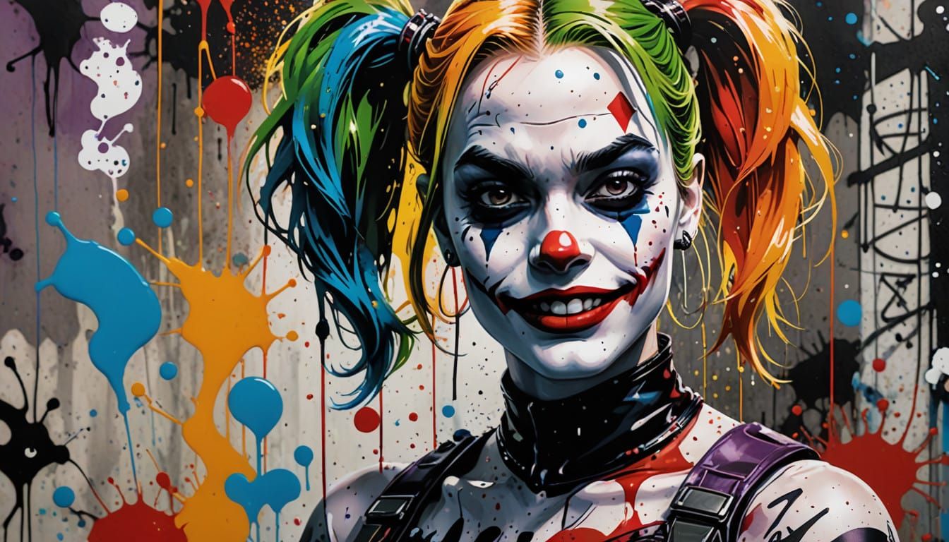 Harley Quinn and Joker in a Dystopian Mall