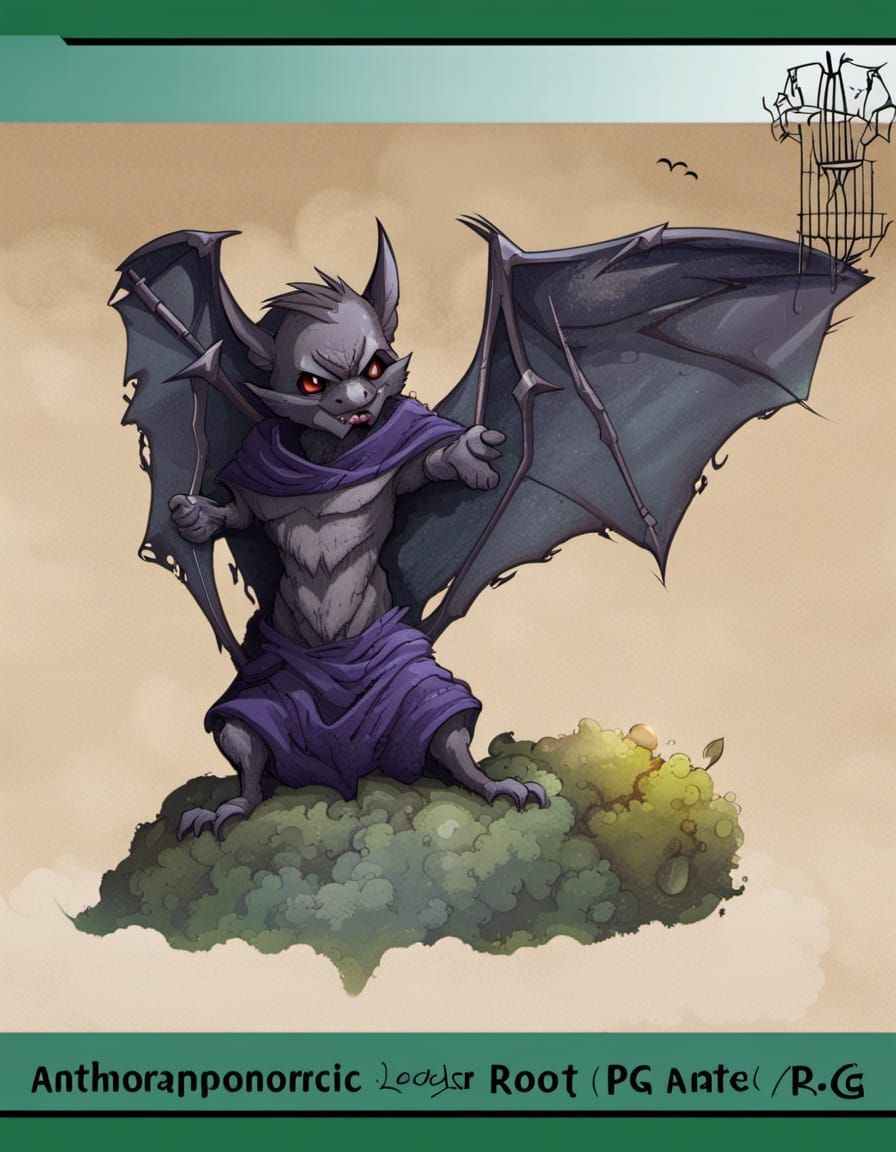 Anthropomorphic Bat Character in Root RPG Style