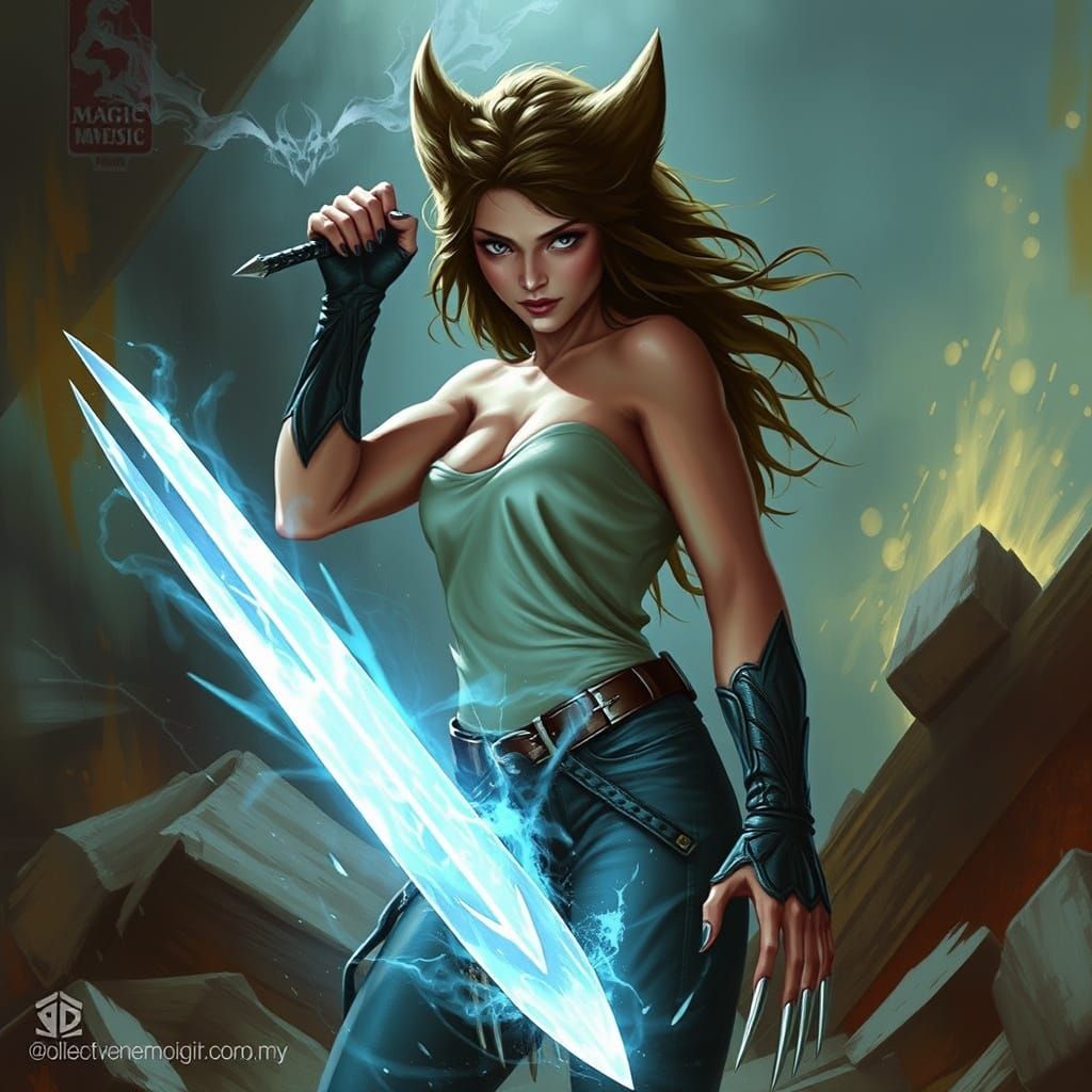 Shirtless Woman's Transformation into Wolverine-like Creatur...