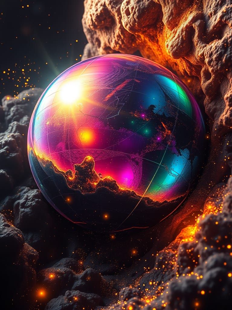 Galactic Oceans in Iridescent Hues