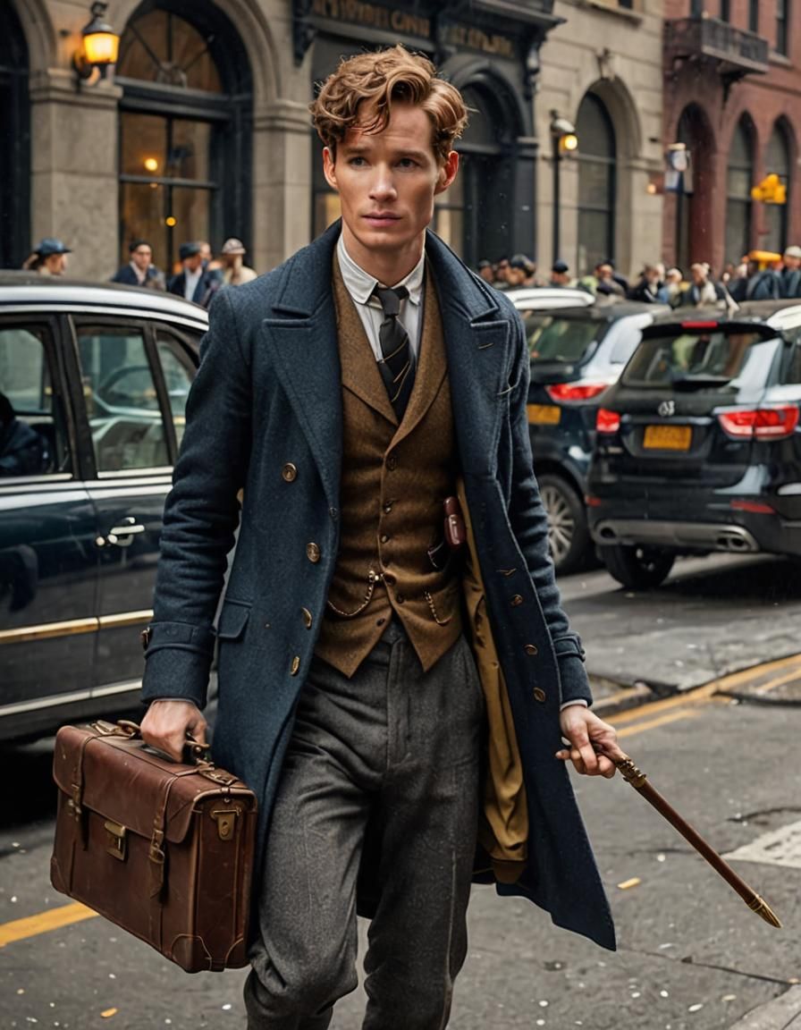 Magical New Yorker with Wand and Briefcase