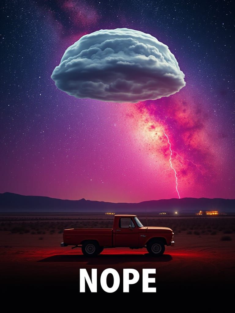 Mysterious Dome Cloud in Galaxy Sky Movie Poster