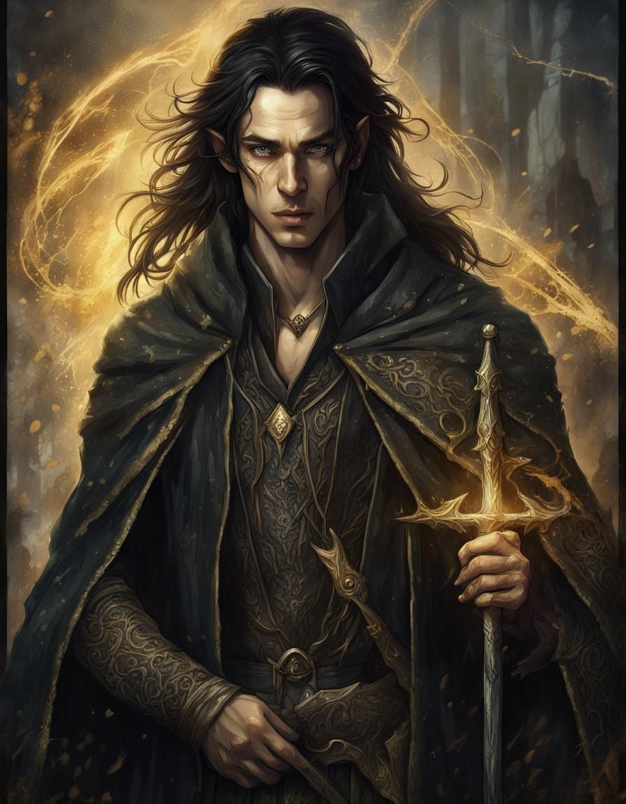 High Elf Sorcerer Concept Art in 8k Resolution