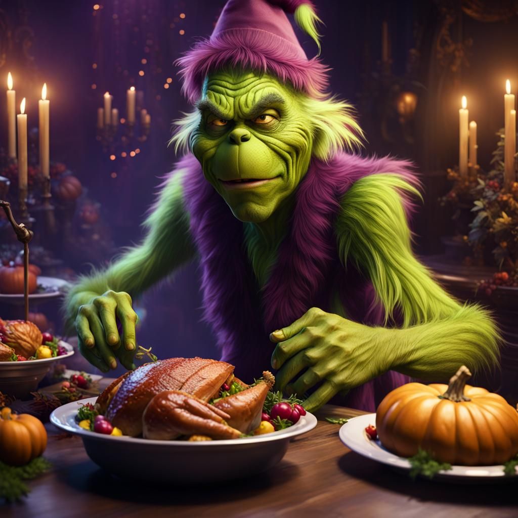 Grinch Steals Thanksgiving: A Dark Fantasy Masterpiece