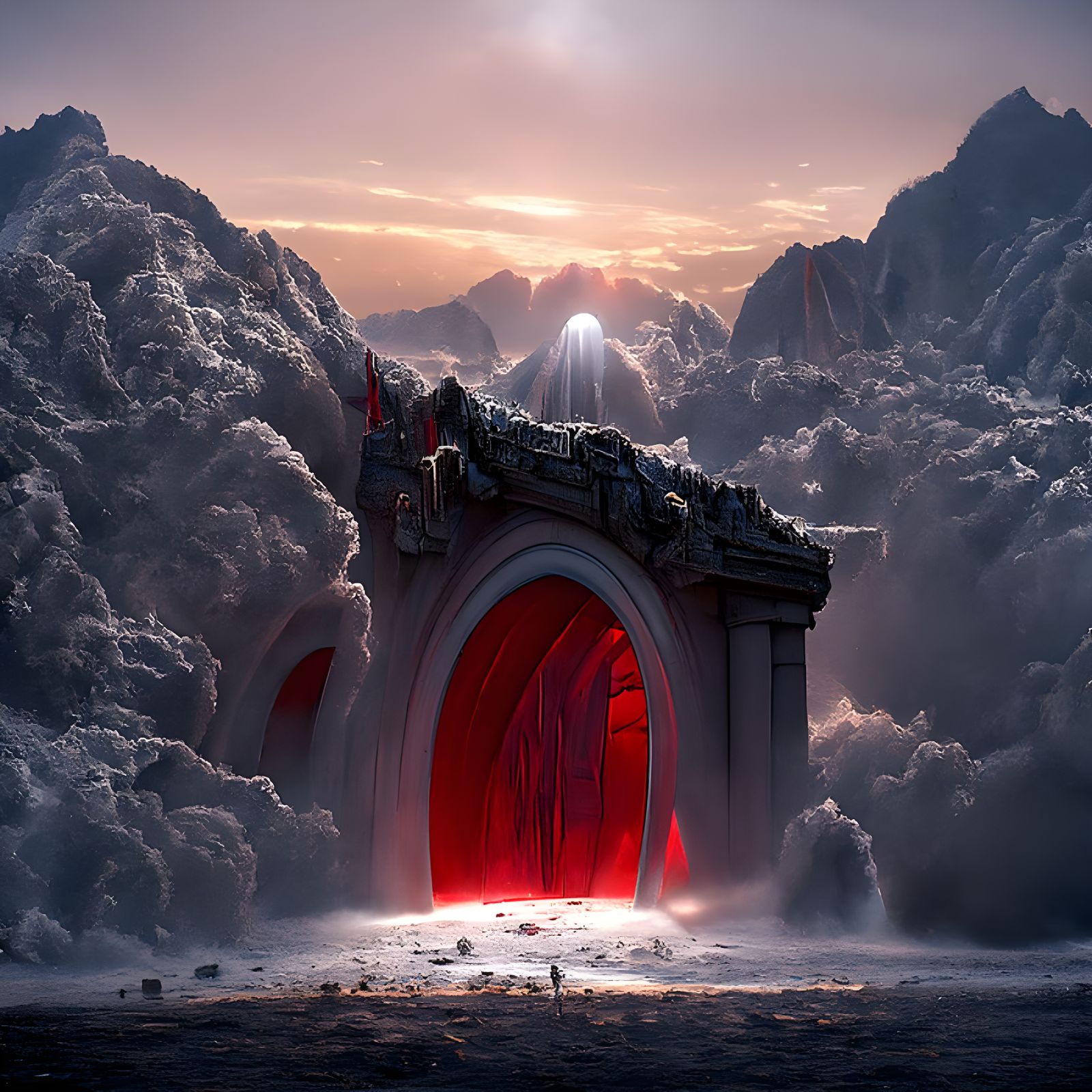 Heaven's Gate to Hell: A Matte Painting