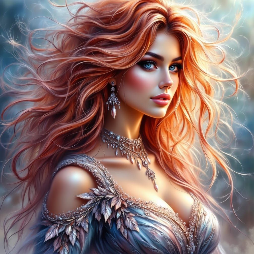 Diamond Woman in Hyperrealistic Style