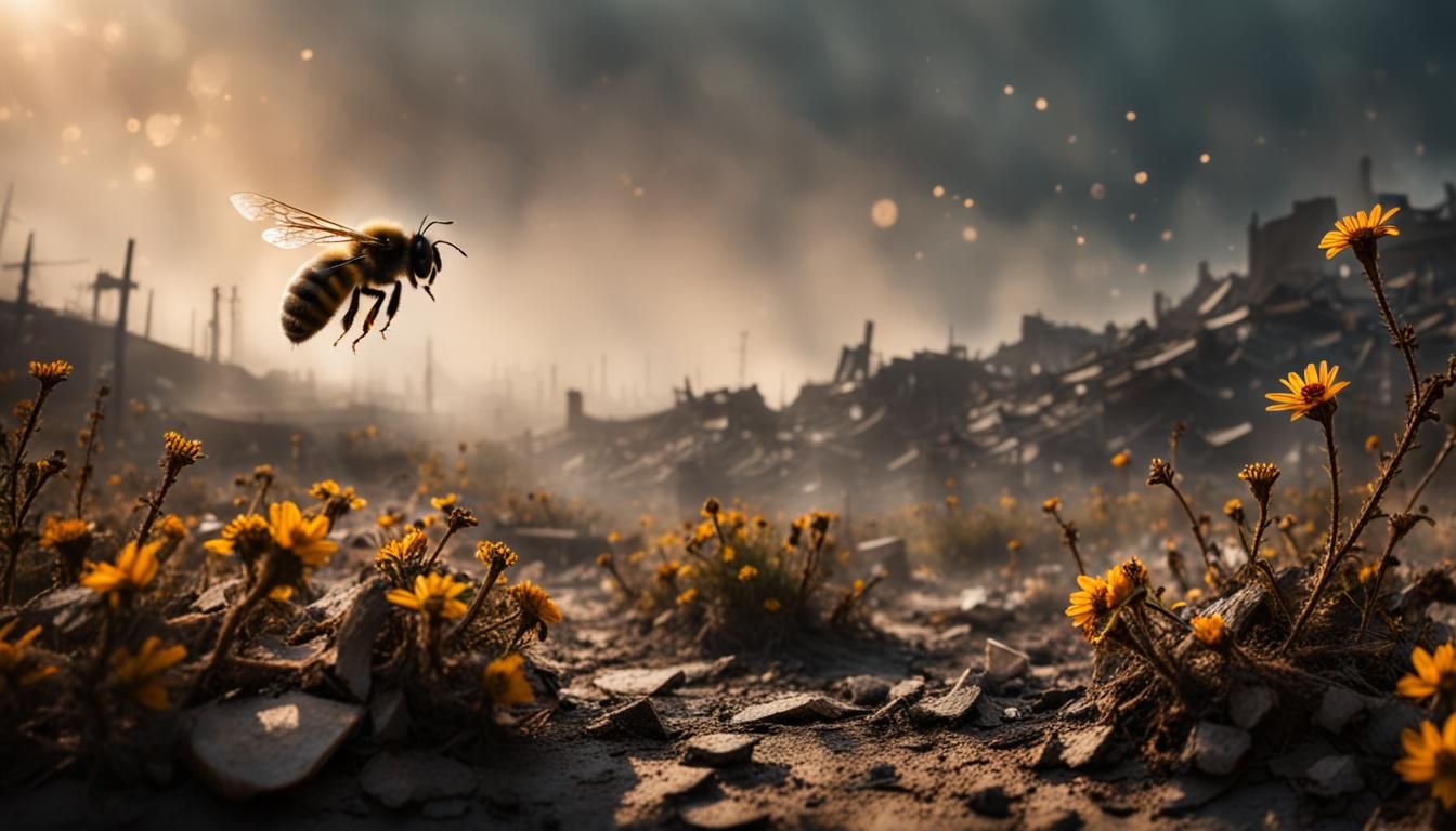 Bee Flies Through Post-Apocalyptic World: Photography