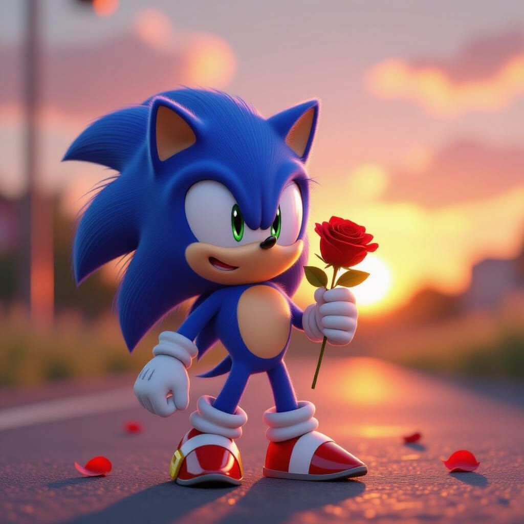 Sonic the Hedgehog in Lovesick Sunset Glow