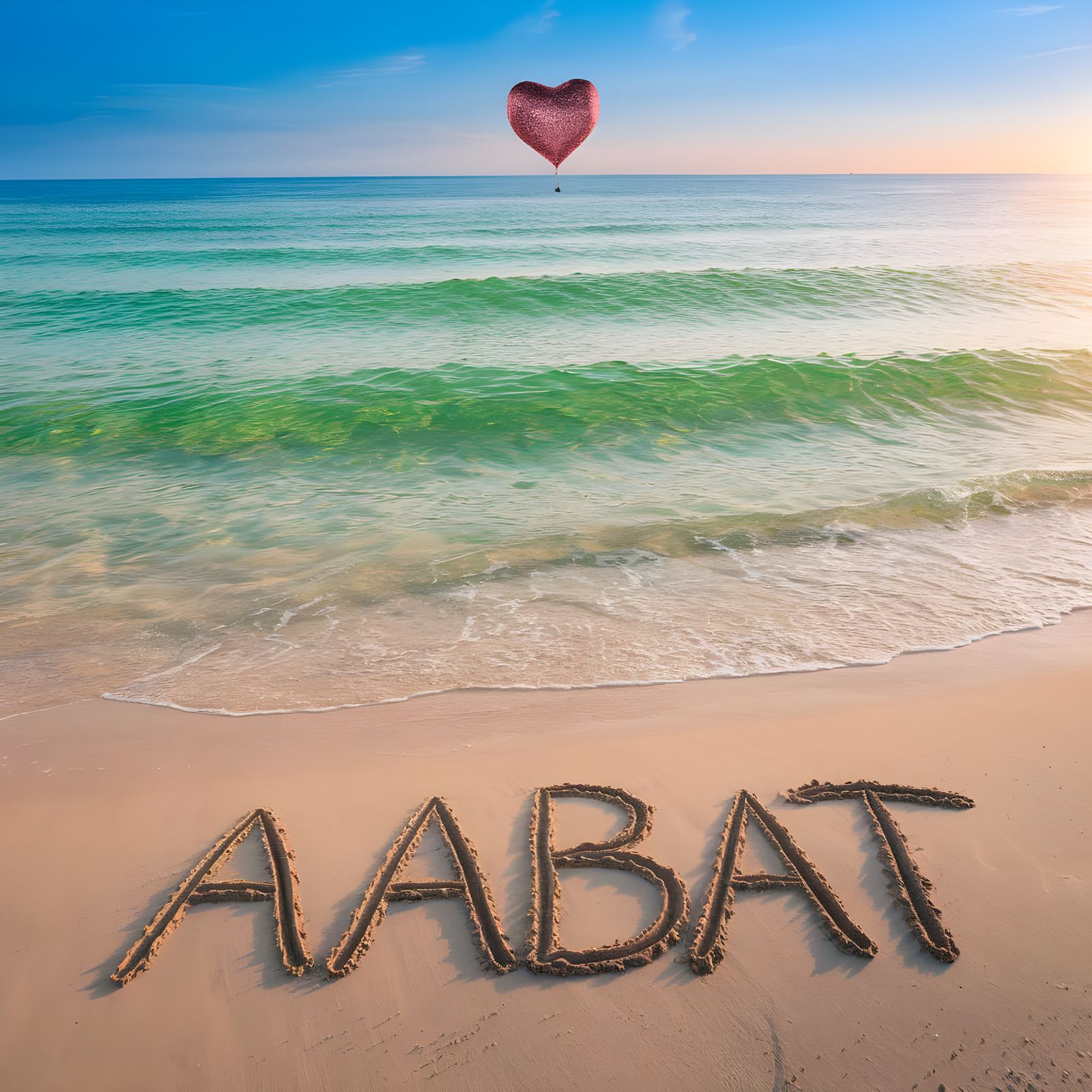 Sunday Sunrise at Serene Beach in Elegant Watercolor Style