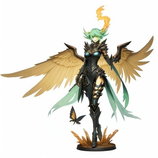 Monster Girl Character Design with Wings