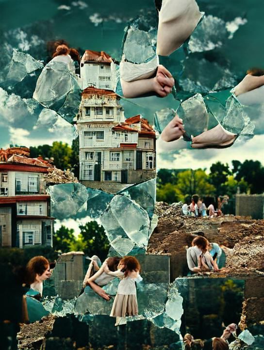 Elegant Glass Castle Shimmers in Sunlight