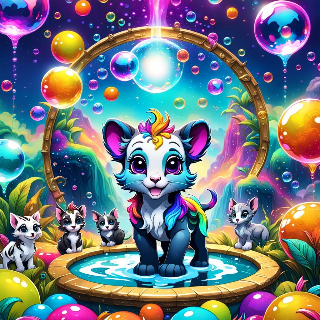 Lisa Frank Inspired Baby Party Invitation