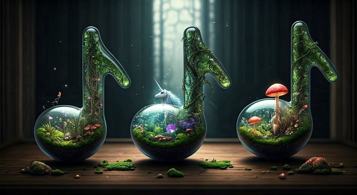 Crystal Music Notes: Miniature Forest Fantasy