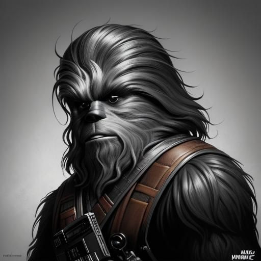 Chewbacca Ink Comic Book Art