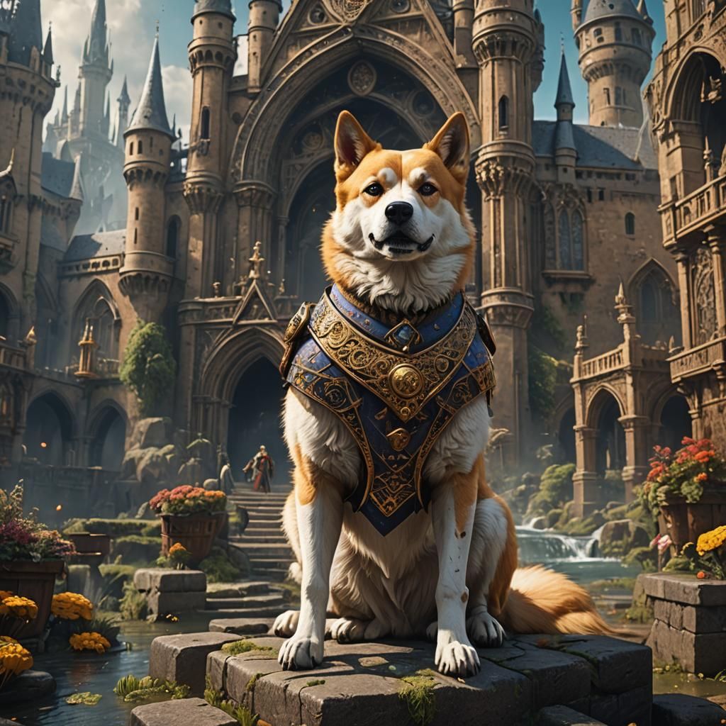 Fantastical Doge: Detailed Matte Painting in Deep Color