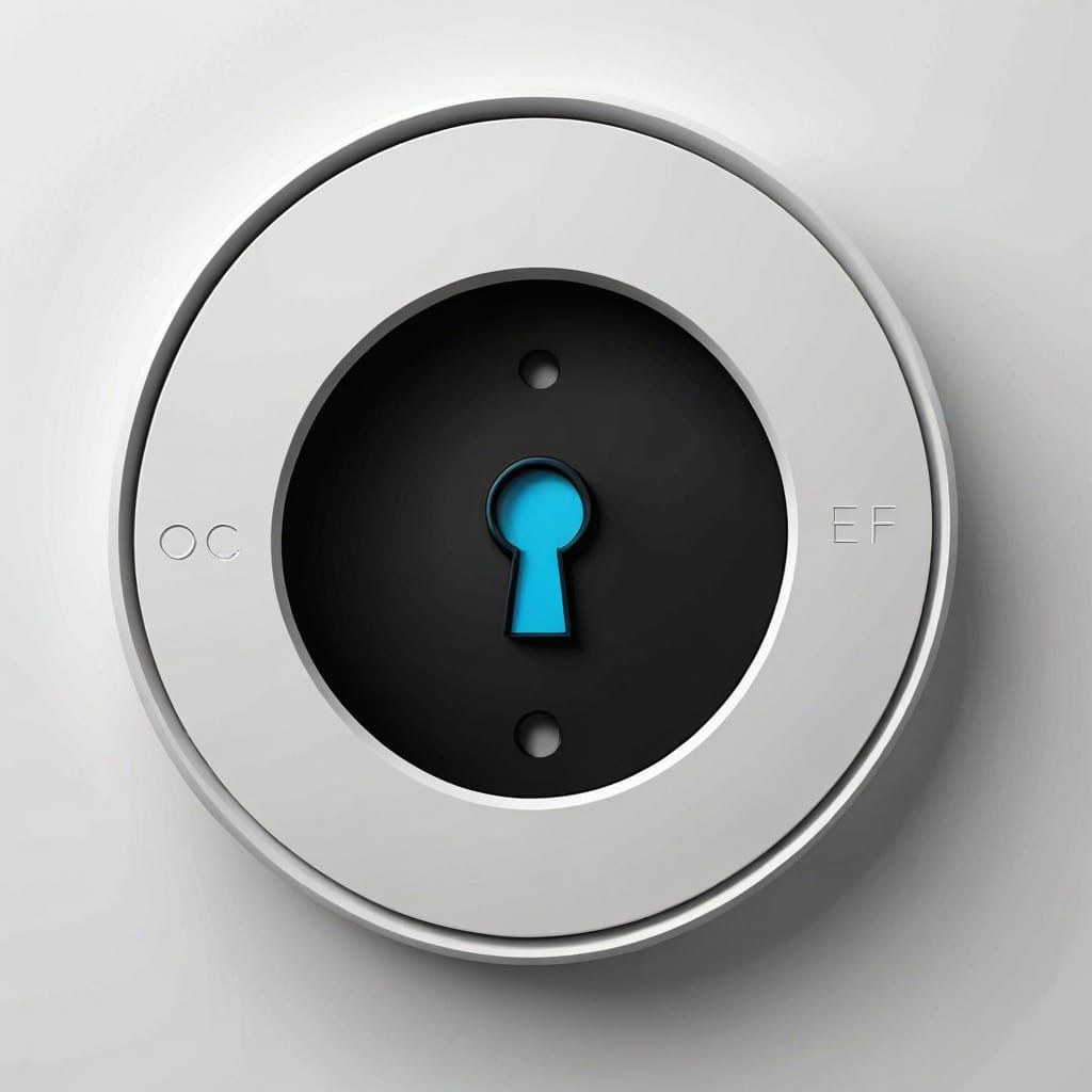 Sleek Keyhole Logo Symbolizing Security and Access in Real E...