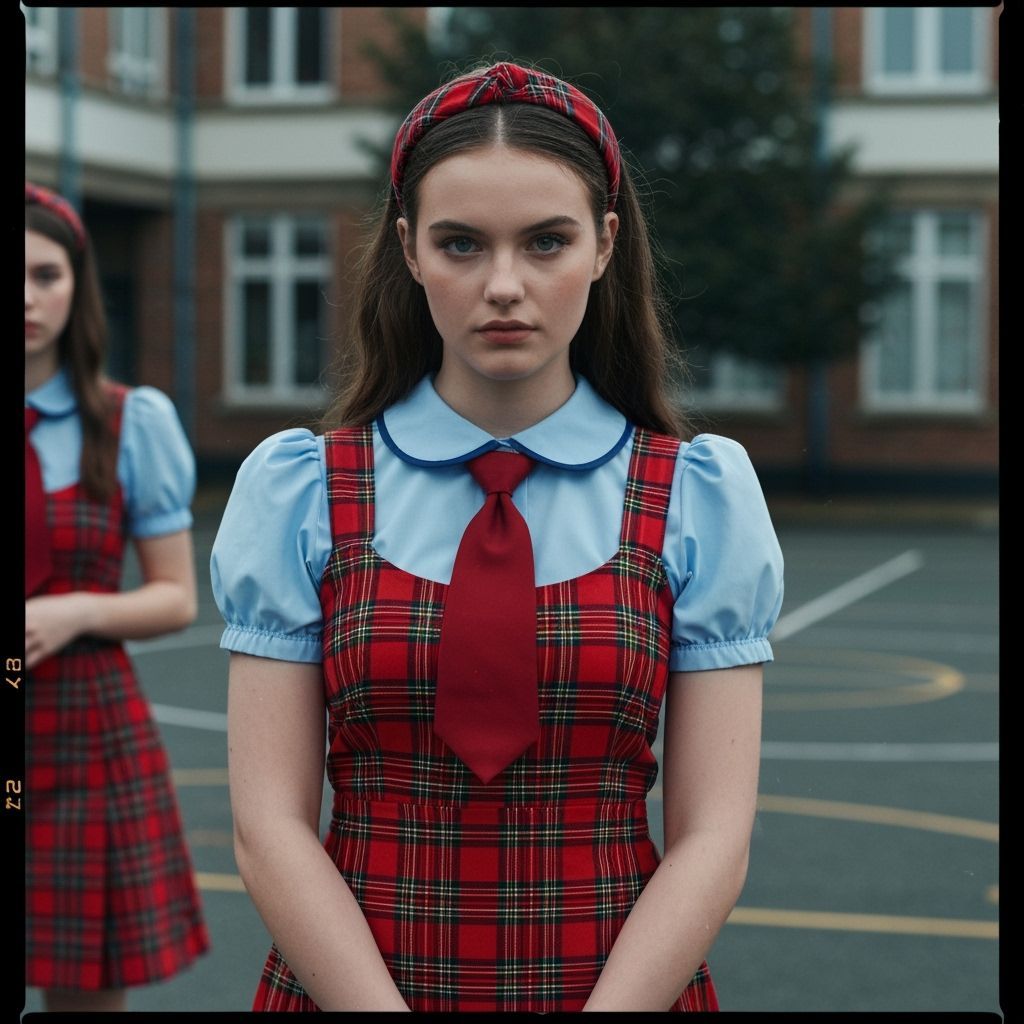 Schoolgirl Portrait in Atmospheric Cinematic Style