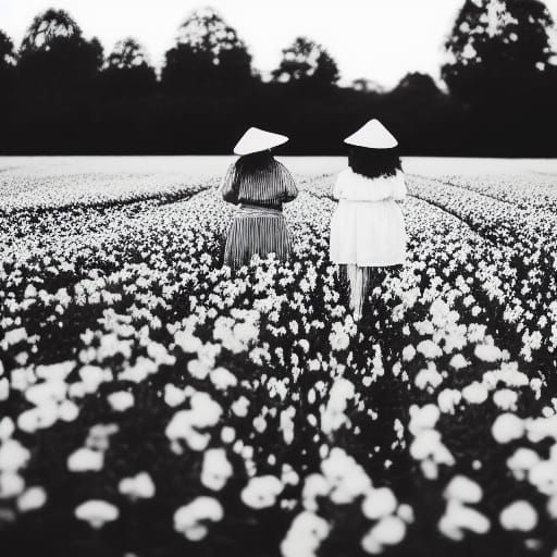 1910s Flower Field with Atomic Bomb