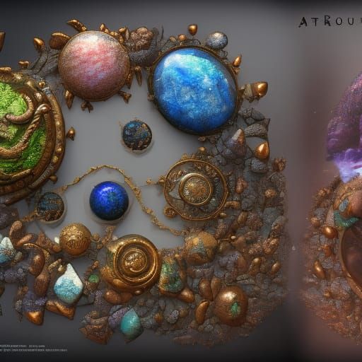 Crushed Stone Jewelry: Detailed Matte Painting