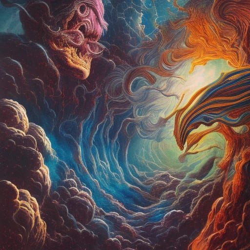 Veridis Quo in Cosmic Dreamscape: Surreal Anime Art