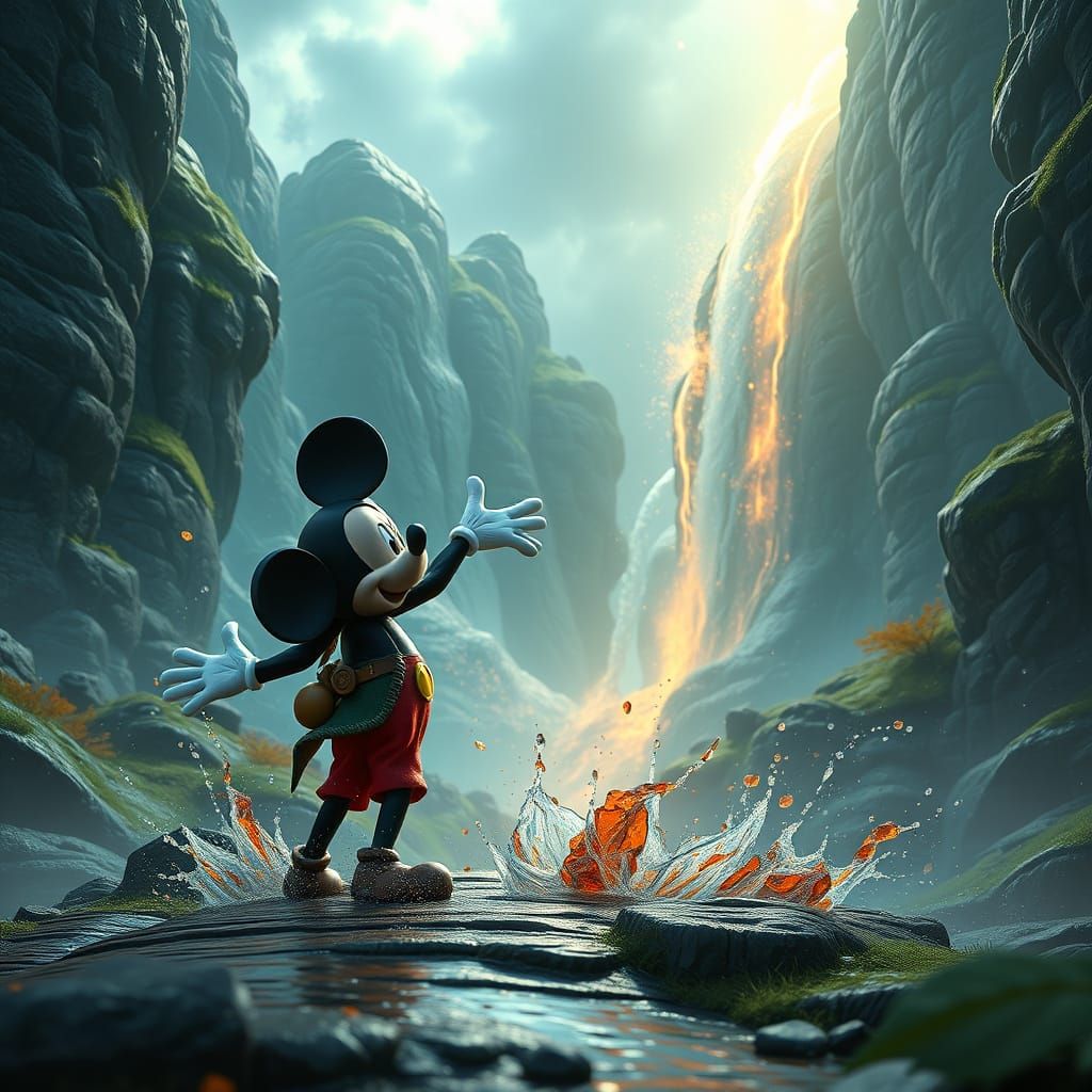 Mickey Mouse in Emerald Fantasy Land