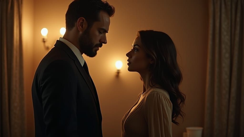 Poignant Conversation in Cinematic Lighting