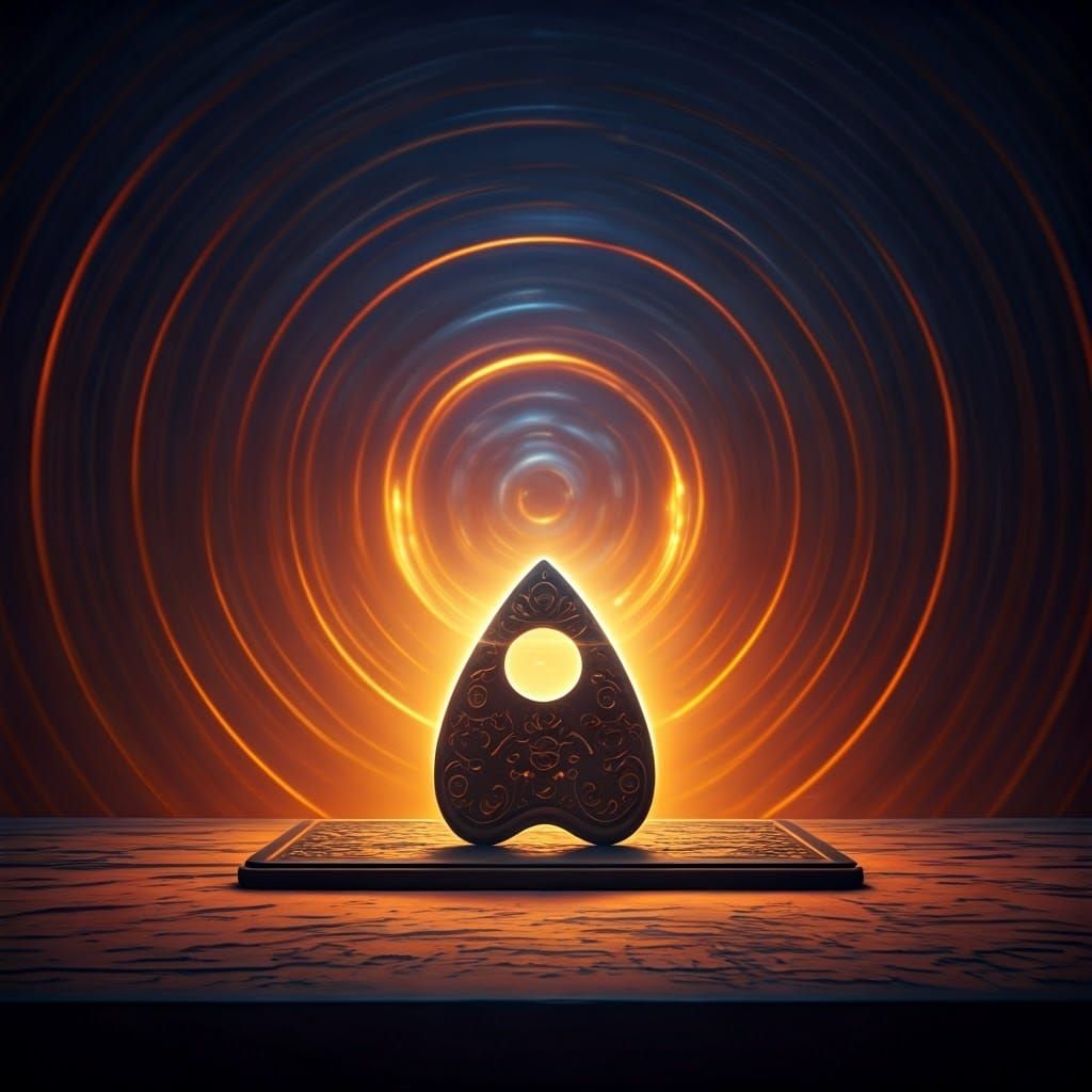 Mystical Ouija Board in Dreamlike Fantasy Art Style