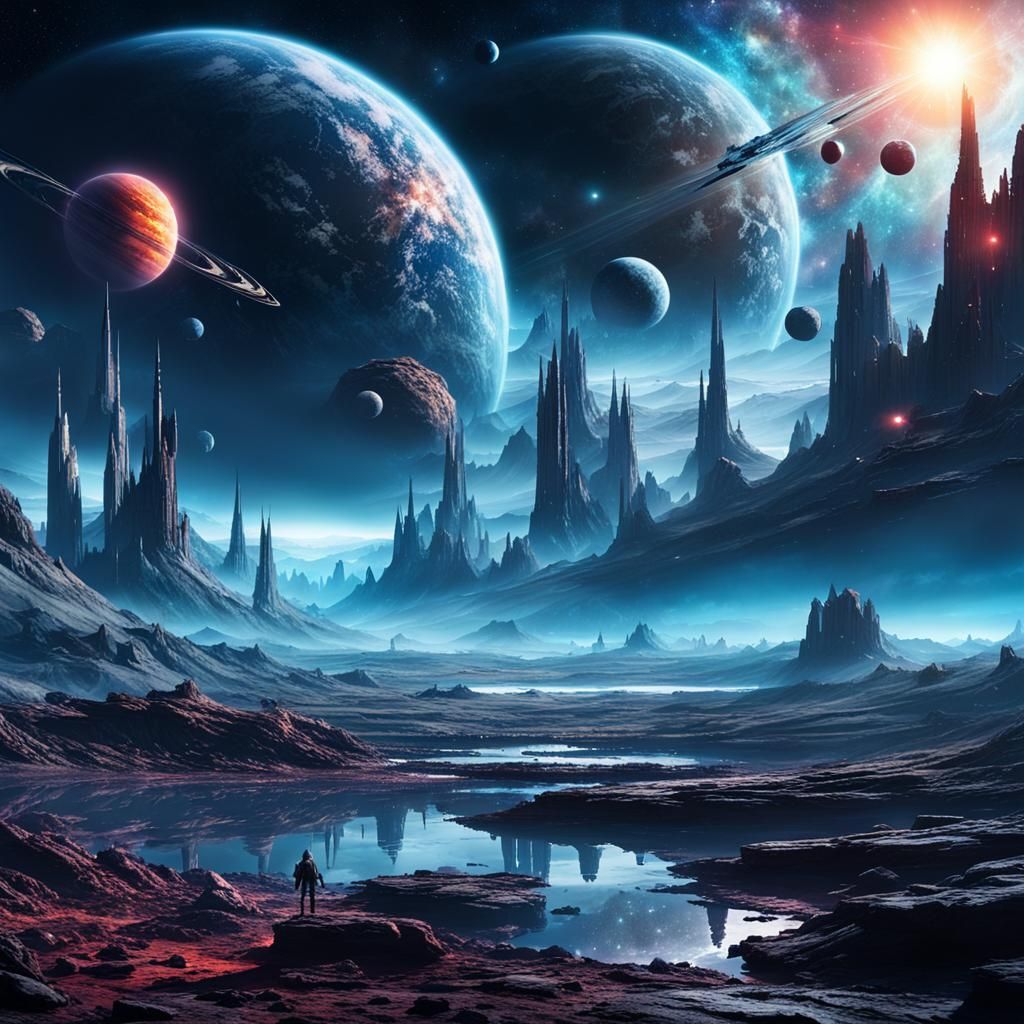 Epic Space Landscape: A Cinematic Fantasy