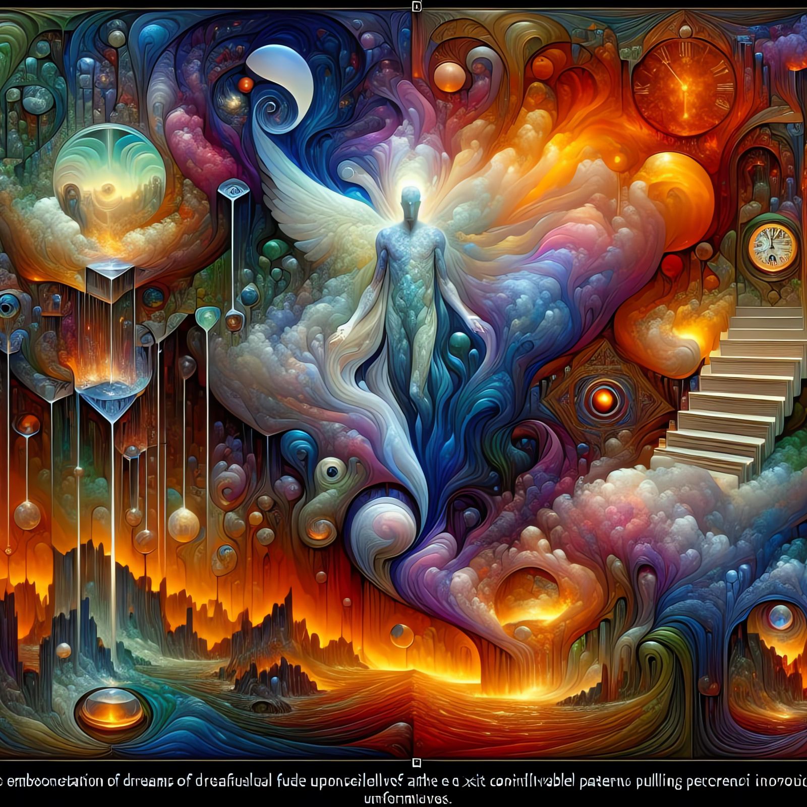 Ethereal Morpheus in Surreal Dreamscape