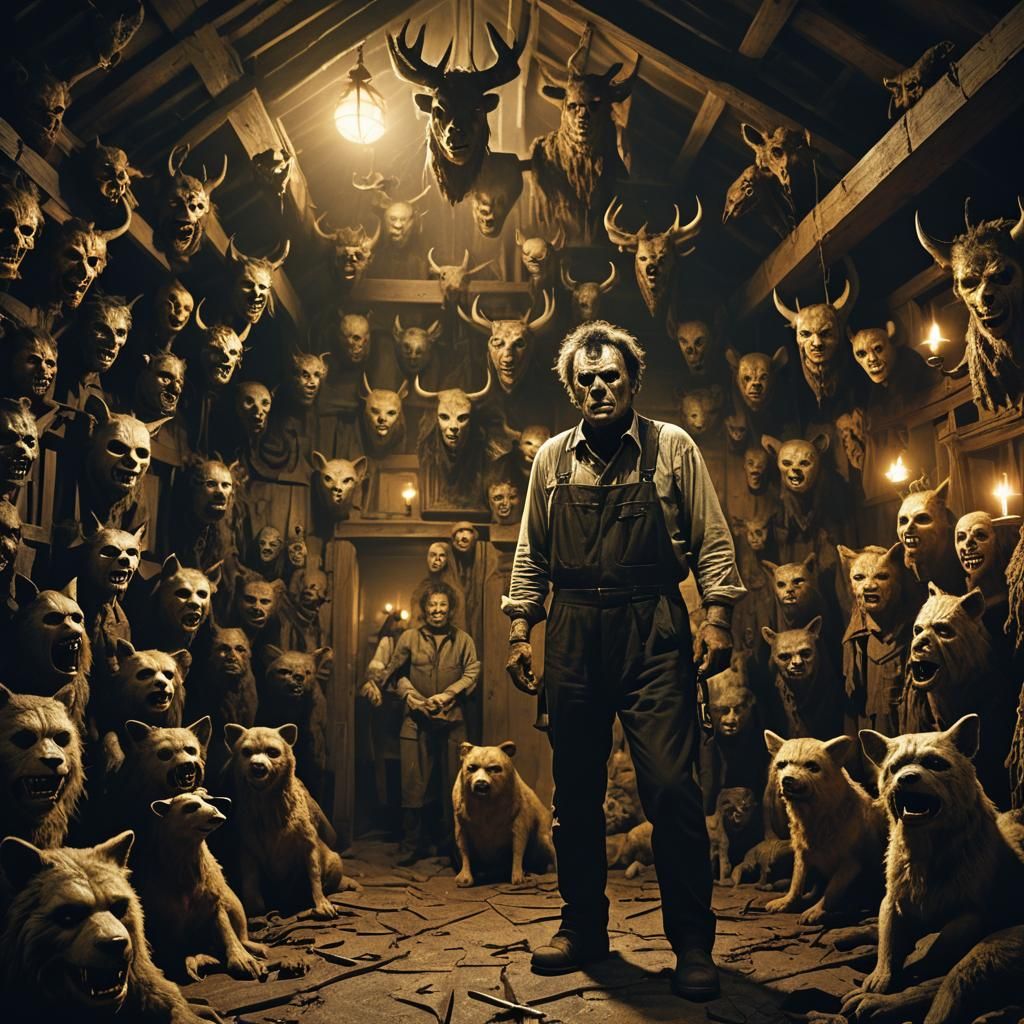 Leatherface in Dark Fantasy Attic