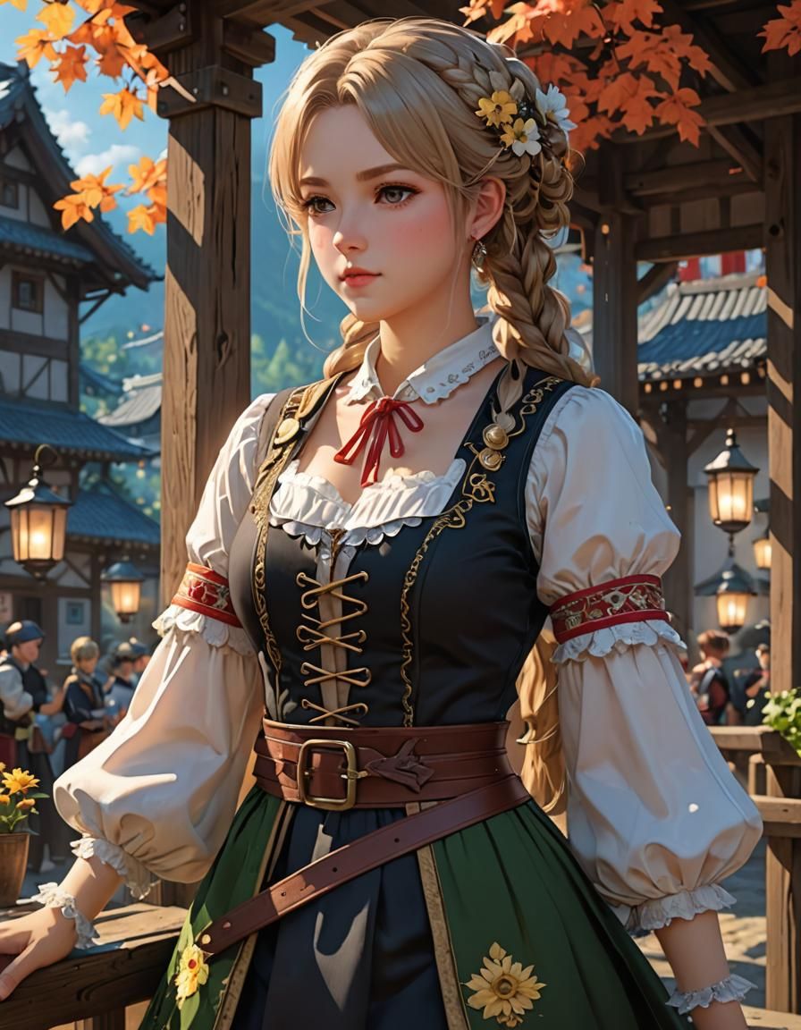 Detailed 3D Anime Art of Tracht