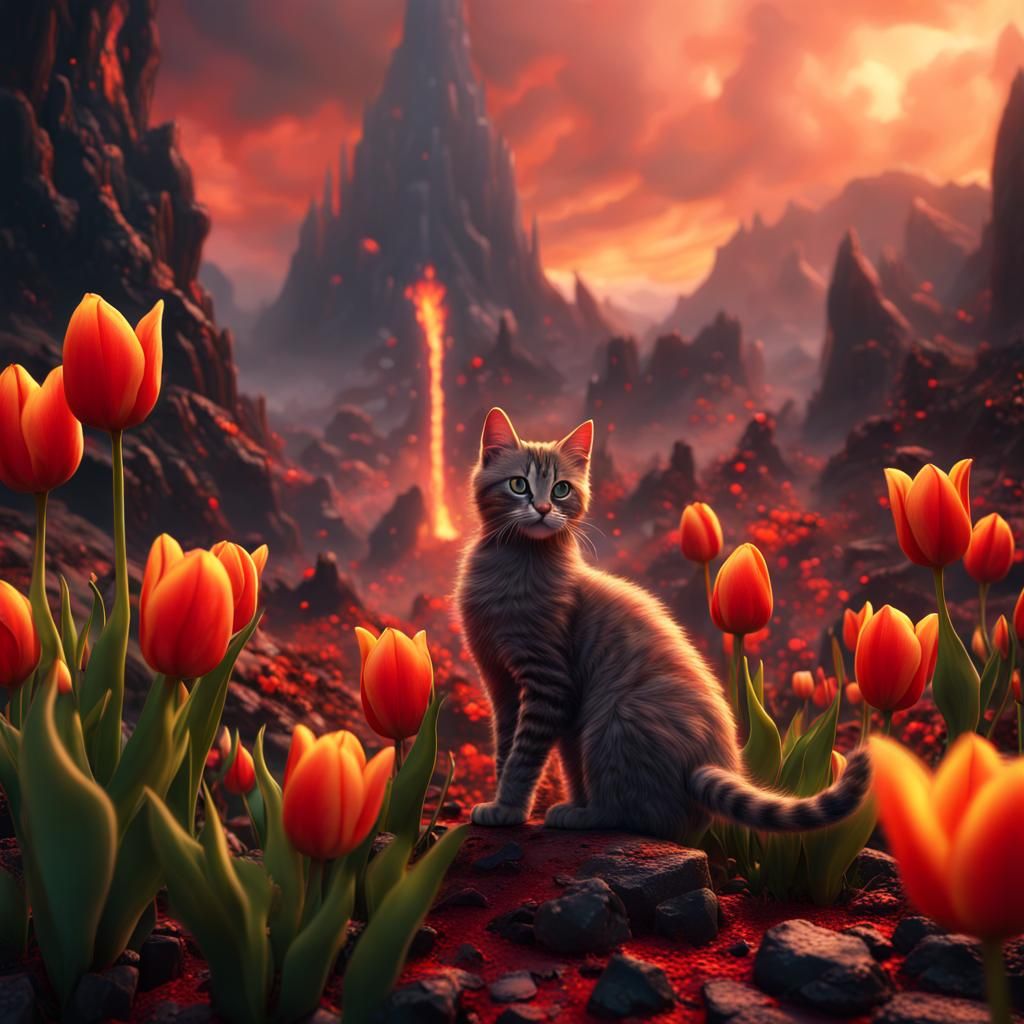 Volcanic Tulips and Kittens: Fantasy Concept Art
