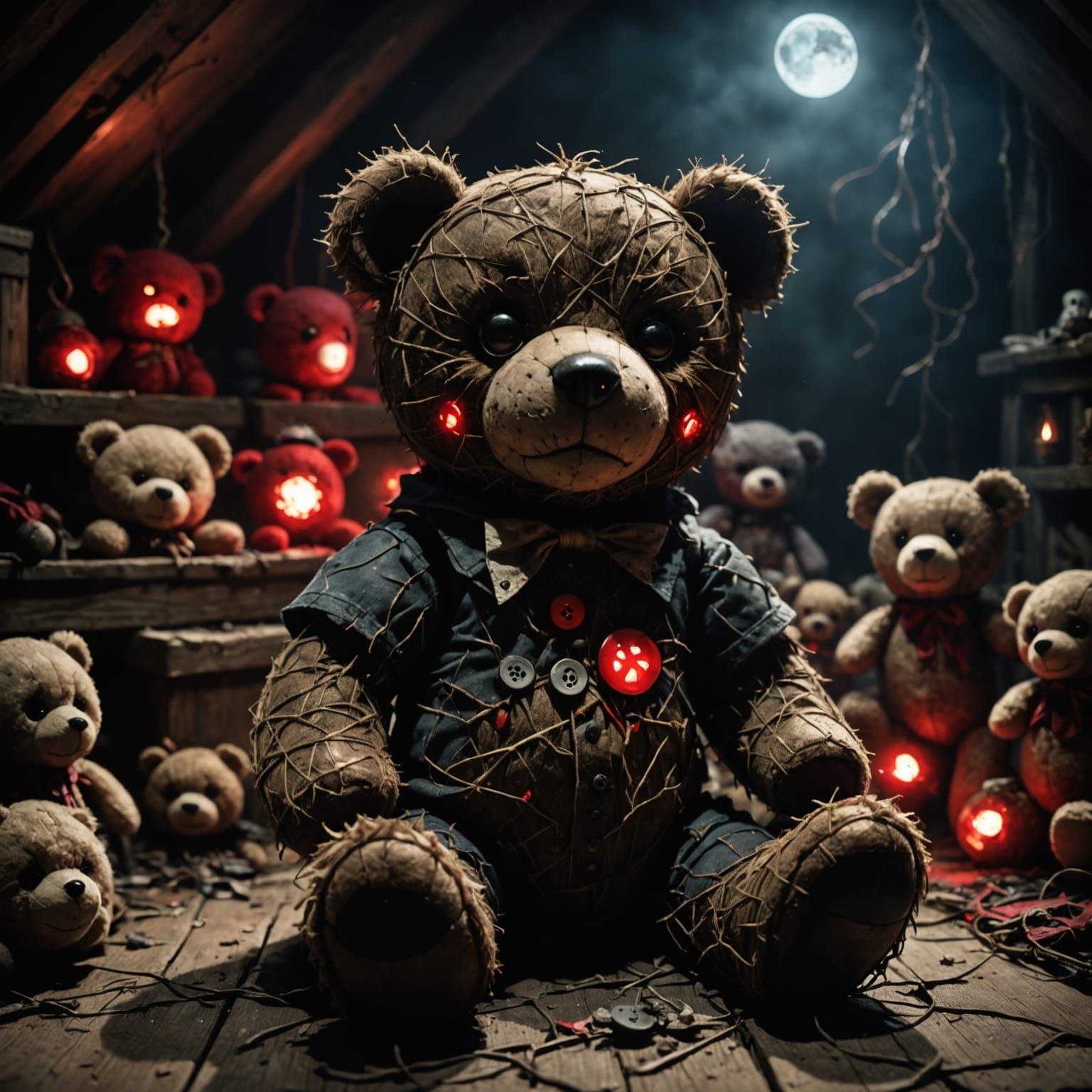 A sinister teddy bear
