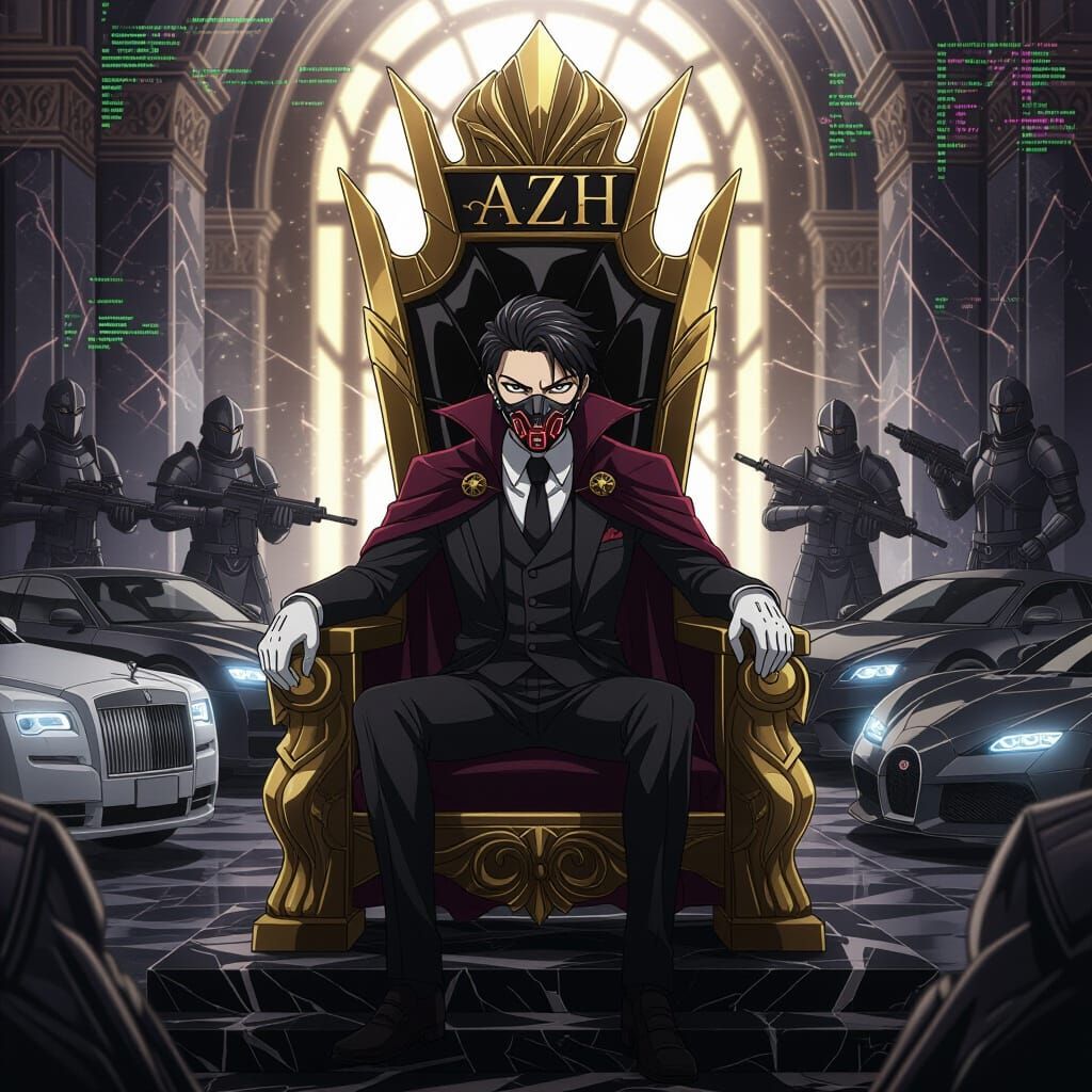 Anime Gangster Commander on Obsidian Throne
