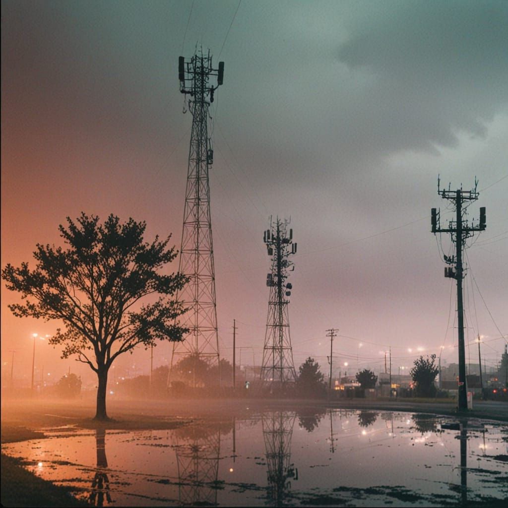 Receding Stormscape with Abandoned Technology