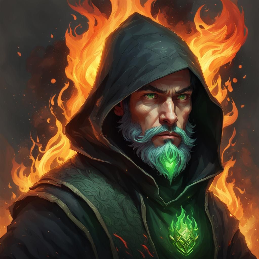 Evil Gnome Wizard Portrait in Dynamic Lighting