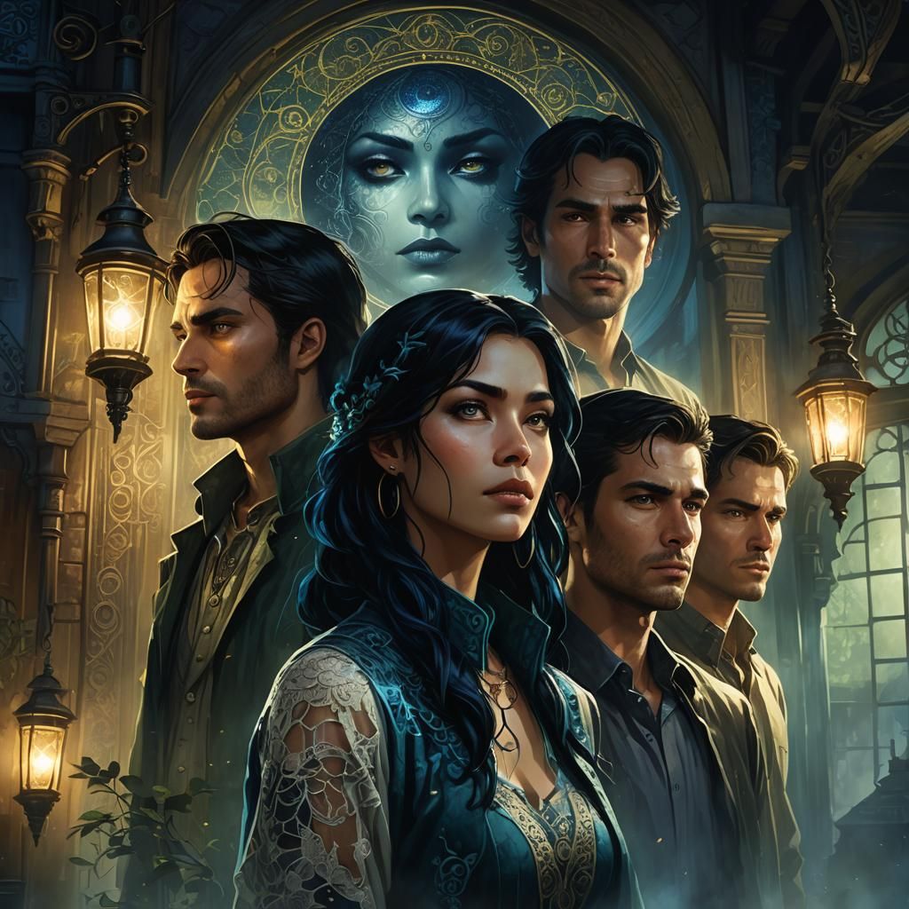 Mystical Urban Fantasy Woman in Gothic Setting