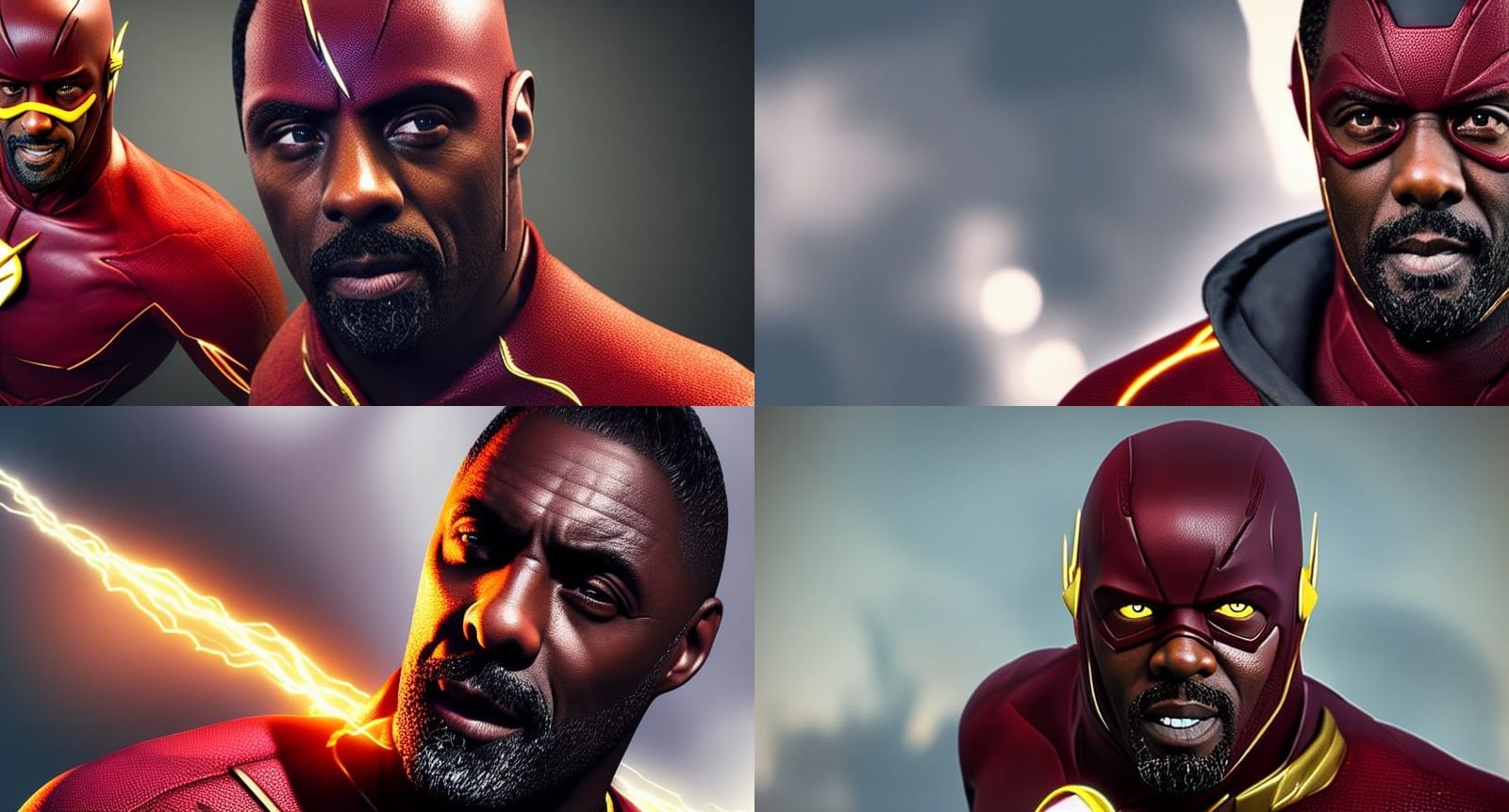Idris Elba as The Flash: Artstation Style Portrait
