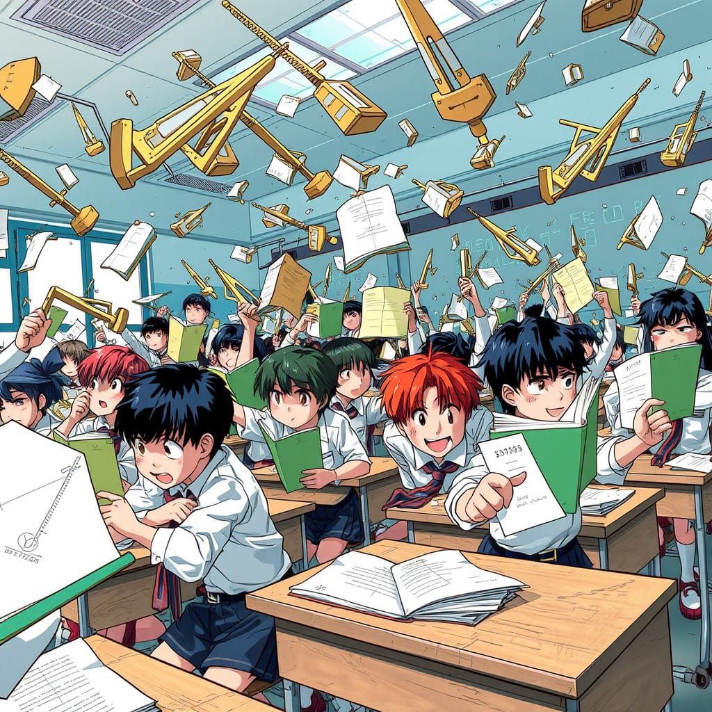 Schoolchildren Engage in Fantastical Battle Royale