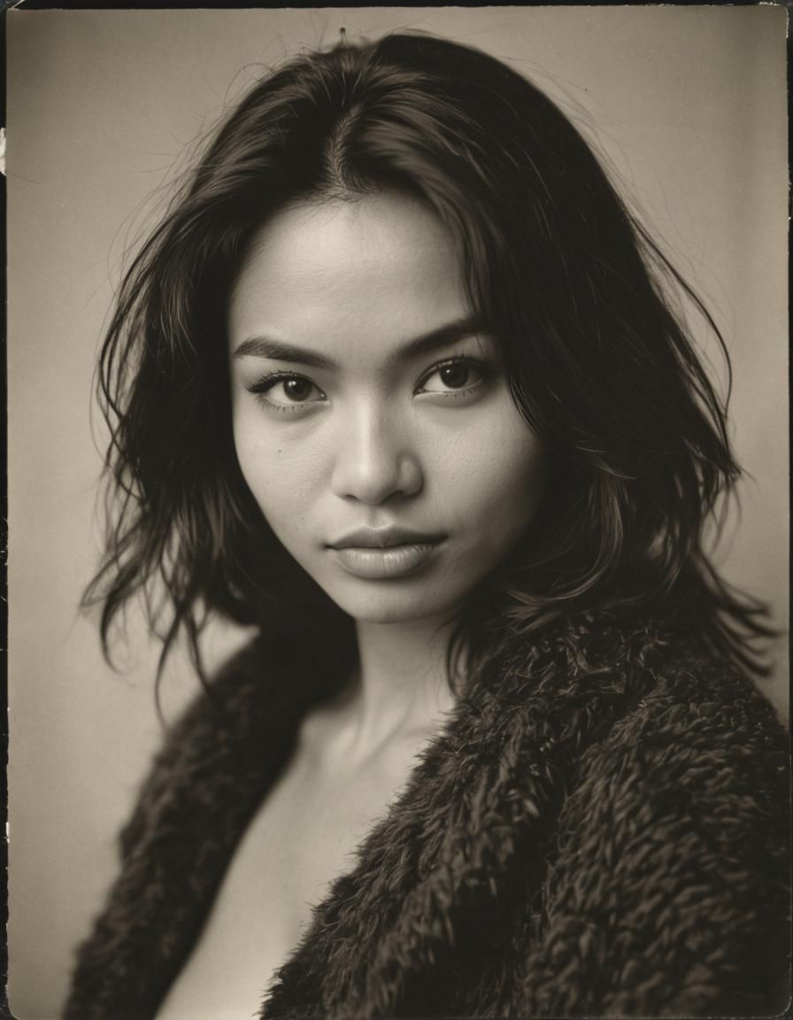 Monochrome Portrait of a Young Indonesian Woman