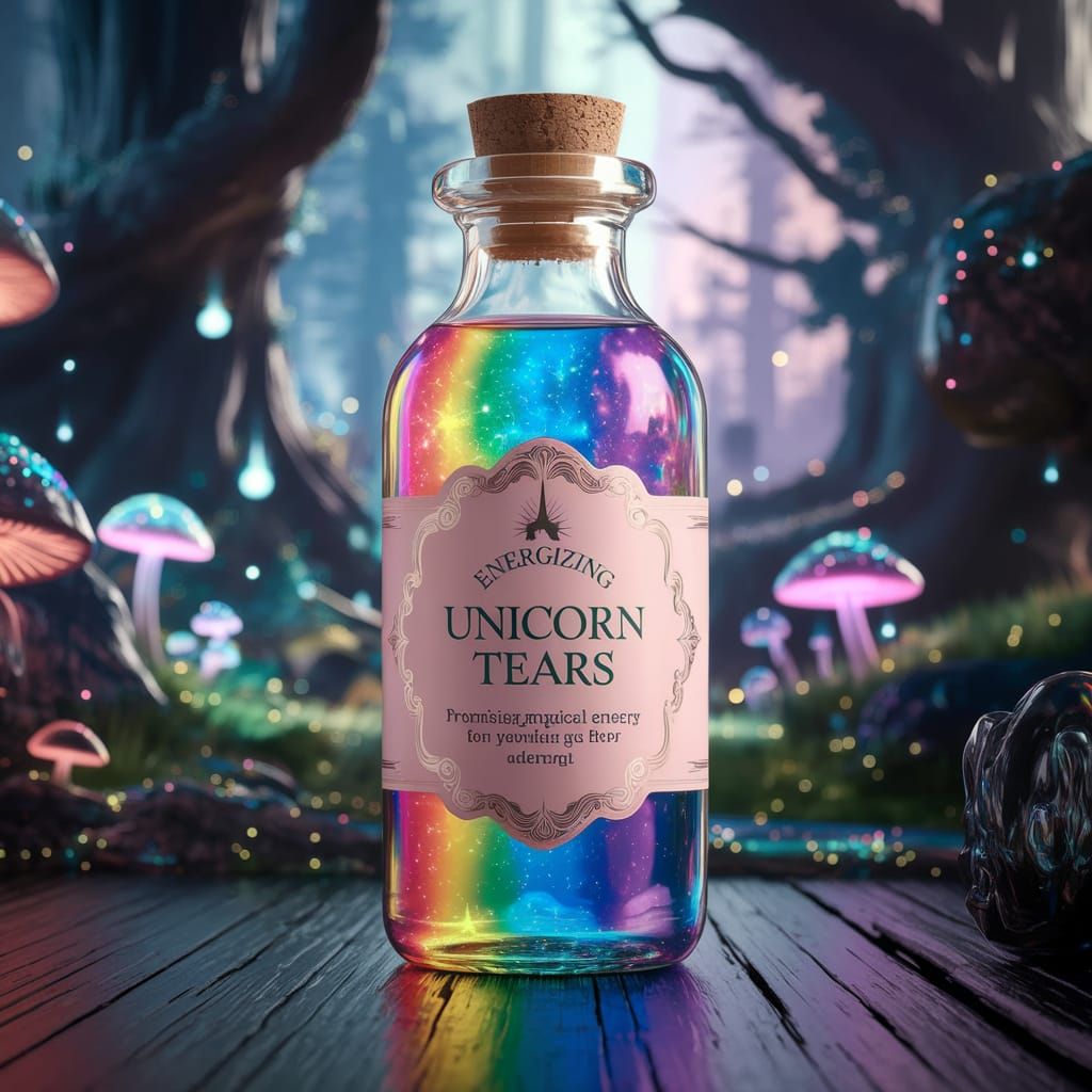 Magical Unicorn Drink in Enchanted Forest