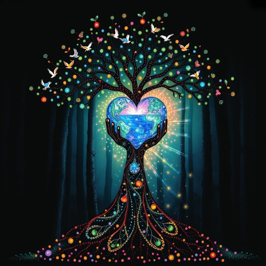 Ethereal Being Blossoms from Forest Floor as Bioluminescent ...