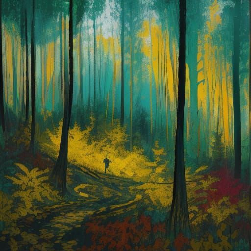 Expressionist Masterpiece: Boys Fleeing Fate in a Whirlwind ...