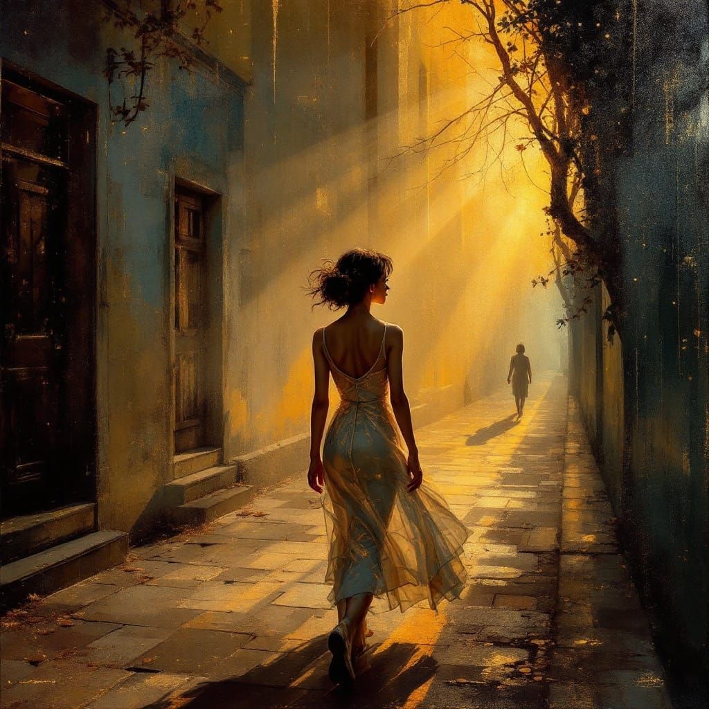 Classical Portrait: Light and Shadow with Metallic Accents